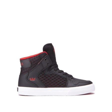 Supra Vaider Svart Høye Sneakers Barn [NO-6-P201]